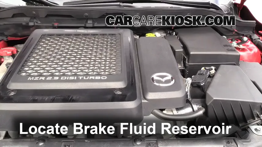 2011 Mazda 3 Mazdaspeed 2.3L 4 Cyl. Turbo Brake Fluid Check Fluid Level